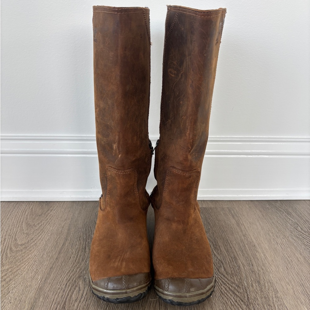 Sorel Brown Slim Boy Leather Boots